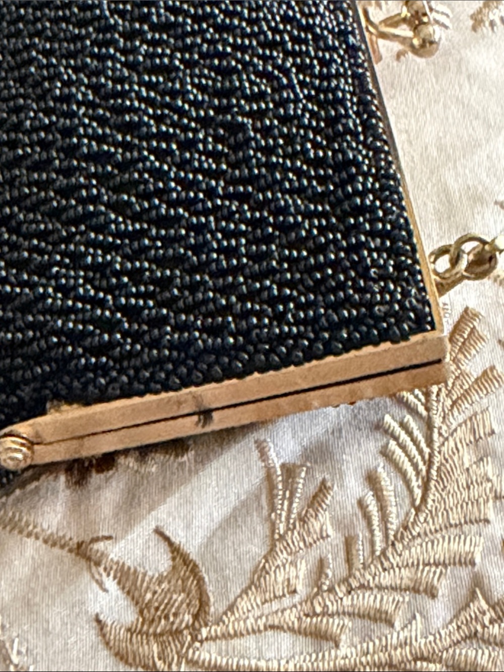 Elegant vintage Black Beaded evening bag - Picture 11 of 16